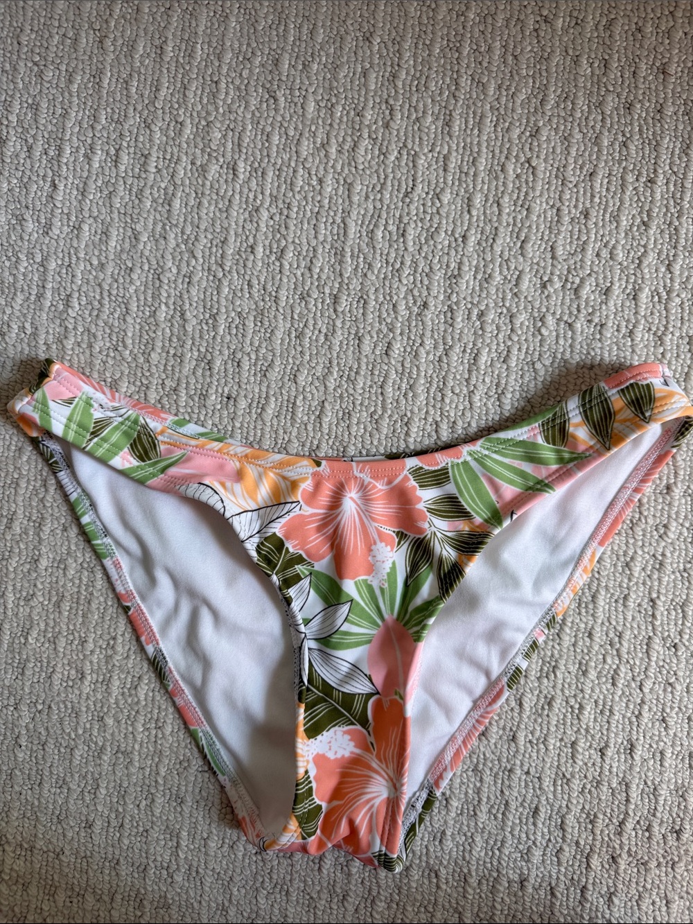 Floral Tropical Bikini Bottom - Pink & Green